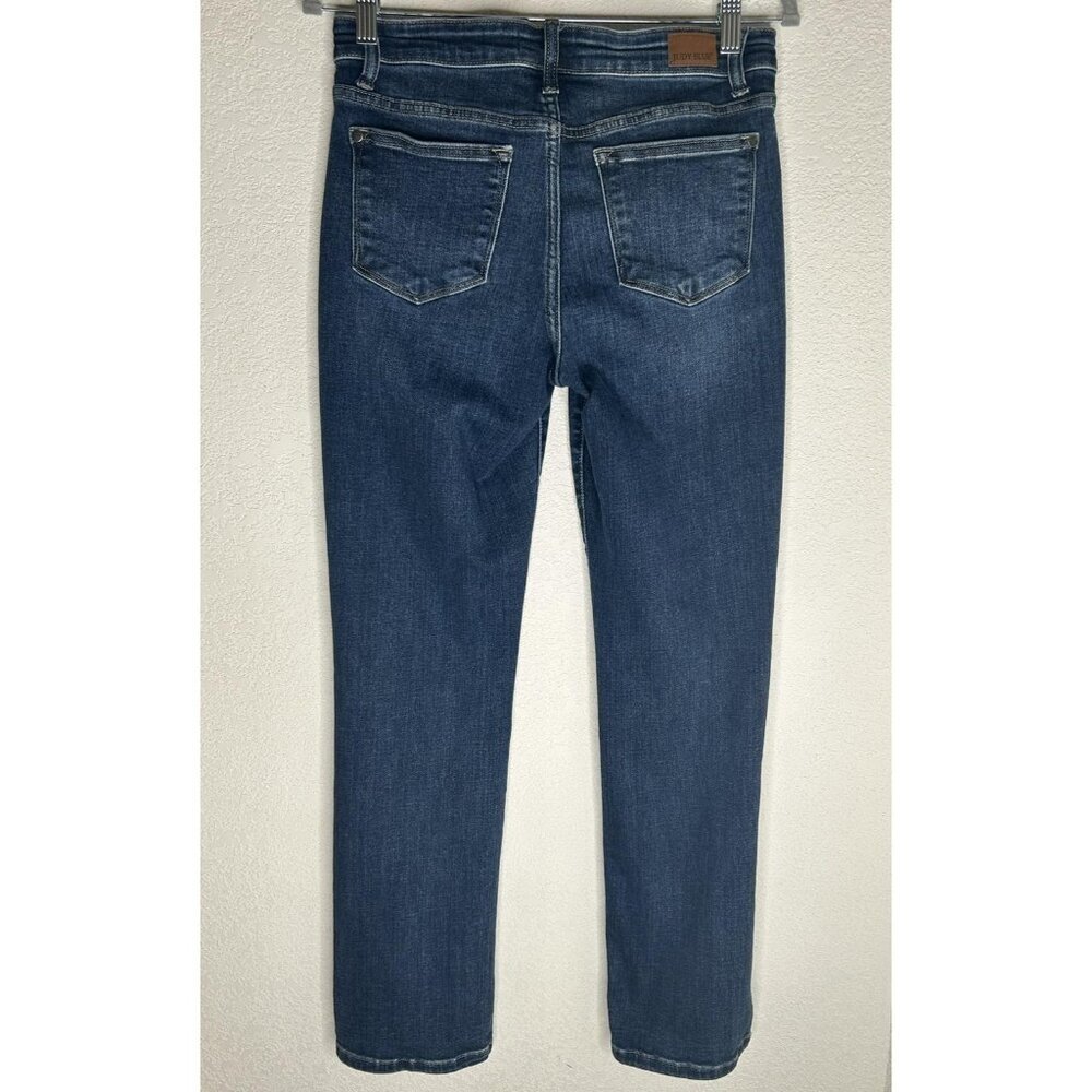 Judy Blue Straight Fit Jeans Womens 7/28 Blue Mid Rise Stretch Denim JB82164DK